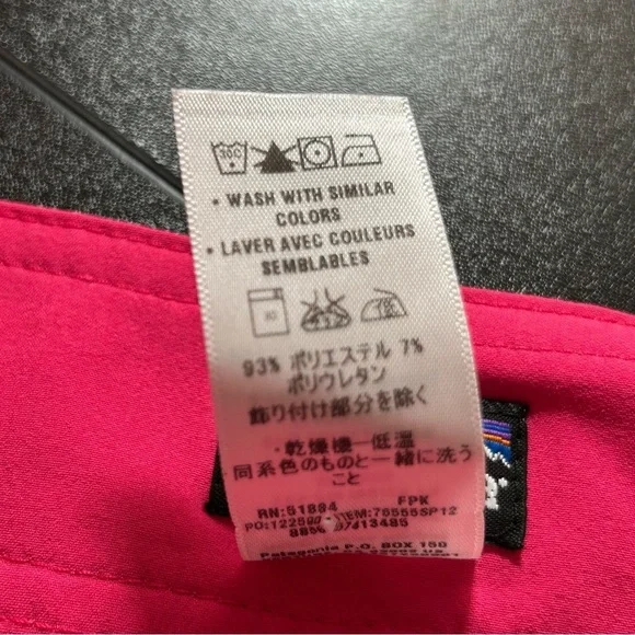 Patagonia Shorts Women's Pink Hip Pocket Front Tie & Snap Size 6 - Picture 5 of 8